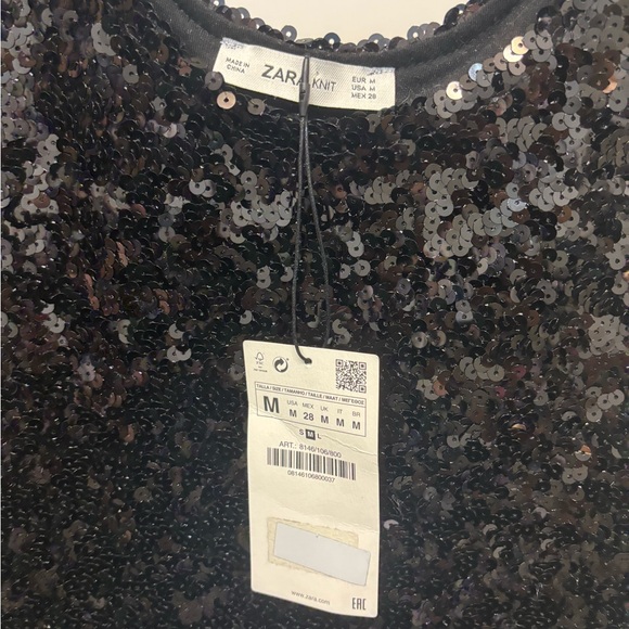 NWT Black Sequin Sleeveless Top - Picture 6 of 7